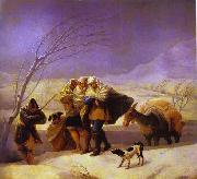Francisco Jose de Goya The Snowstorm oil painting artist